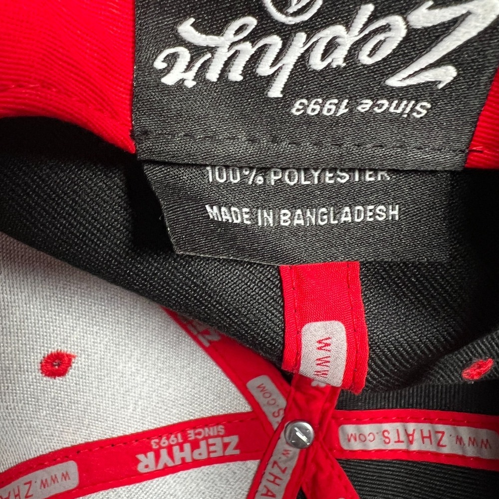 Texas Tech Red Raiders Cap Hat Snap Back Black Zephyer New with Tags NWT Big 12 - Picture 14 of 14